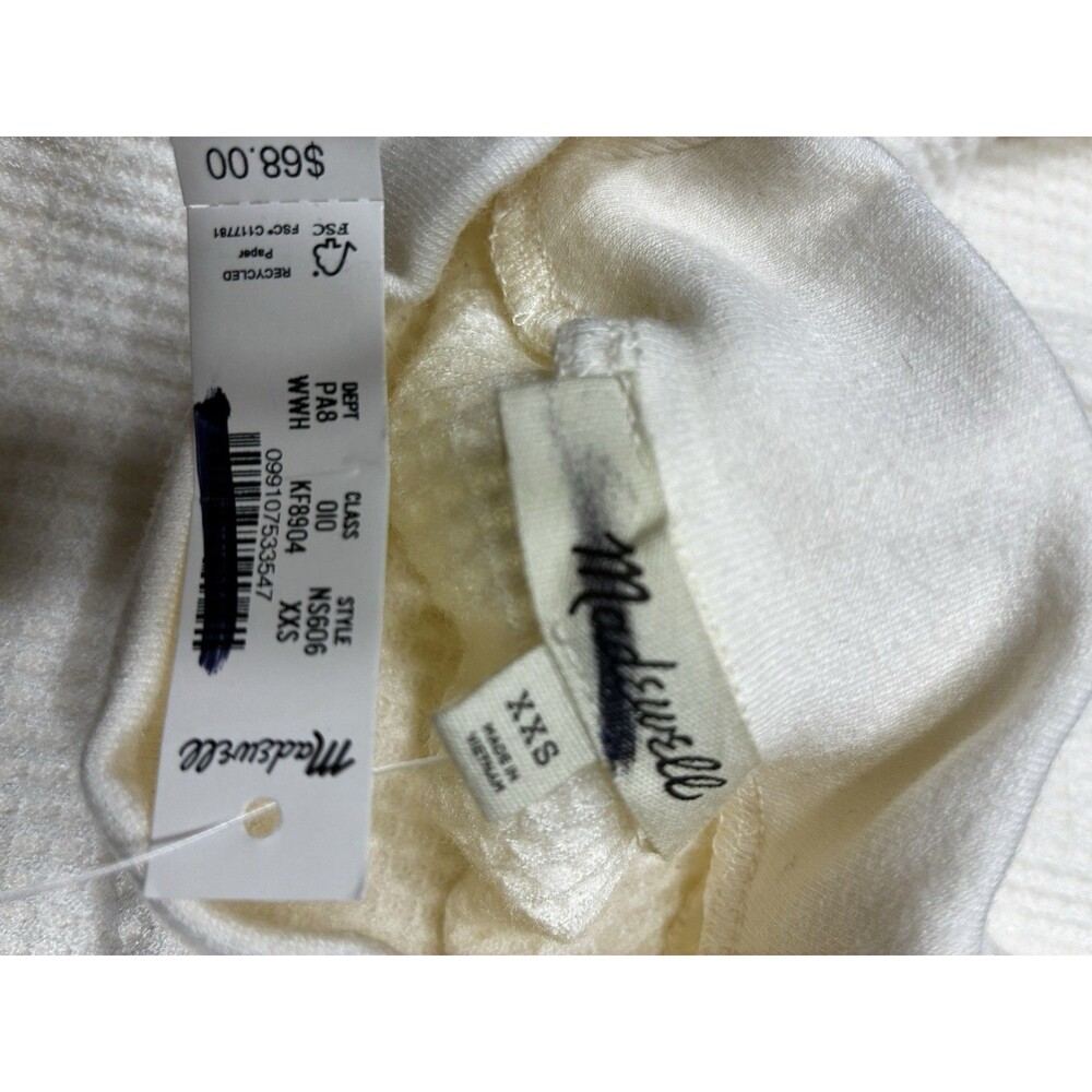 Madewell Waffle-Knit Long-Sleeve Crewneck Tee NWT Size XXS - Picture 8 of 8